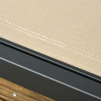 Outsunny Espreguiçadeira em alumínio e textilene com rodízios e apoio de cabeça encosto reclinável caqui(m-4)