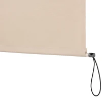 Outsunny Estor exterior enrolável 2,5 x 1,6 m com manivela, alumínio e poliéster 280 g/m² anti-UV50+, creme(m-7)