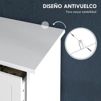 HOMCOM Cómoda con 5 Cajones Sifonier de Dormitorio para Salón Oficina Estudio Estilo Moderno 74x40x91 cm(m-6)