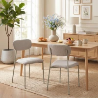 HOMCOM Sedie da Pranzo, Sedie da Cucina Impilabili, Marrone Chiaro(m-10)