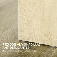 HOMCOM Mesa de Comedor para 4-6 Personas Rectangular de Melamina de Madera y Estilo Moderno 120x69x75 cm Roble(m-7)
