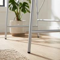HOMCOM Escritorio Escritorio para Ordenador 109 cm con Borde de Seguridad y Estructura de Metal Nogal(m-7)