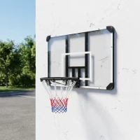 SPORTNOW Panier de basketball mural avec panier spécial filet toutes saisons pour l'intérieur et l'extérieur 113x61x73cm blanc(m-2)