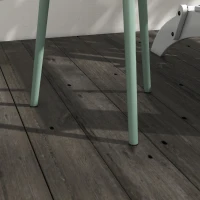 Outsunny Mesa de centro de jardim redonda, mesa de apoio exterior em aço com borda arredondada, dim. Ø40 x 50H cm verde(m-5)