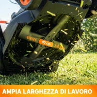 Outsunny Tagliaerba Elettrico 1800W con Sacco da 50L e Manico Staccabile, in PP e Acciaio, 123x45x102 cm, Grigio Chiaro(m-6)