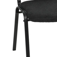 HOMCOM Meeting Chair, Stackable Ergonomic Office Chair with Padded Seat, Curved Backrest for Conference Room, Black(m-13)