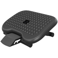 HOMCOM Descanso para pés ergonômico de escritório altura e inclinação ajustáveis 46 x 35 cm preto