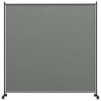 Outsunny Painel brise-vue paravento exterior com rodízios para jardim, terraço, varanda - dim. 183L x 30l x 181H cm - cinzento(m-7)