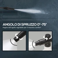 DURHAND Idropulitrice ad Alta Pressione 1600W con Ugello Regolabile e Kit Pulizia, 35x28x65 cm, Blu e Nero(m-5)