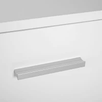 HOMCOM Mueble Auxiliar de Salón Aparador Estrecho con Puertas y Cajones 71x35x76cm Blanco(m-9)