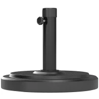 Outsunny Base para guarda-sol exterior para mastro de Ø 38 e 48 mm peso líquido 22 kg em metal Ø 48 x 38,5 cm preto(m-7)