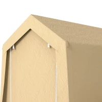 Outsunny Abri de jardin tente de stockage portable pour extérieur avec cadre en acier galvanisé et grande porte 2 x 3,6 m beige(m-14)