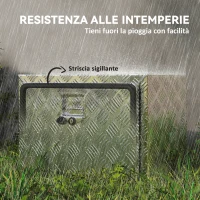 HOMCOM Cassetta degli Attrezzi da 76L in Alluminio con Serratura, 2 Chiavi e Maniglia Laterale, 60.9x35.5x40.6 cm, Argento(m-5)