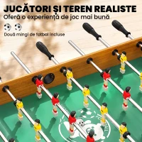 Homcom Masa Fotbal Arcade – Mini Joc Compact Cu 2 Mingi Incluse(m-7)