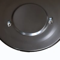Outsunny Lanterne Solaire Extérieure en Résine Tressée avec Capteur de Lumière, pour Jardin Patio, 26x26x68cm, Sable(m-13)