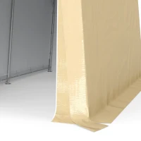 Outsunny Abri de jardin tente de stockage portable pour extérieur avec cadre en acier galvanisé et grande porte 2 x 3,6 m beige(m-11)