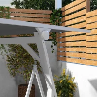 Outsunny Balanço de jardim 3 lugares com toldo inclinação ajustável colchão fornecido dim. 205L x 130l x 175H cm cinza escuro(m-4)