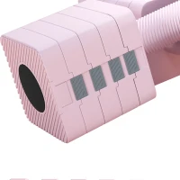 SPORTNOW Ensemble d'Haltères Réglables 2 x 5 kg, Paires d'Haltères 1 kg/2 kg/3 kg/4 kg/5 kg avec Poignée Antidérapante, Rose(m-10)