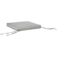 Outsunny Conjunto de 2 Almofadas para Cadeira/Poltrona de Jardim Almofadas de Assento com Capas Removíveis Acolchoamento 5 cm Poliéster Cinza claro(m-5)
