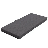 Outsunny Conjunto de 2 almofadas de exterior para poltrona/cadeira com encosto, com presilhas, enchimento 8 cm, 112L x 51l cm, cinza escuro(m-7)