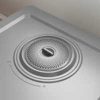 PawHut XXL Kattenbak van Roestvrij Staal 130L met 180° Klapdeksel, Hoge Wanden en Schep, 70 x 50 x 43 cm, Grijs(m-12)