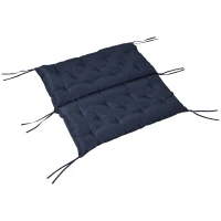Outsunny Almofada-colchão assento e encosto para banco de jardim balancim sofá 2 lugares grande conforto 100 x 98 x 8 cm azul escuro(m-7)