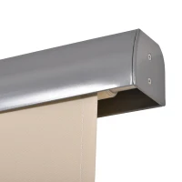 Outsunny Estor exterior enrolável 2,5 x 1,6 m com manivela, alumínio e poliéster 280 g/m² anti-UV50+, creme(m-6)