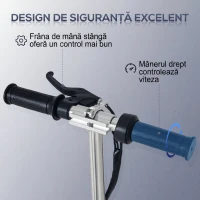 Homcom Trotineta Electrica Pliabila – Neagra, Reglabila & 12 km/h(m-4)