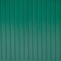 Outsunny 7ft x 4ft Lockable Garden Shed Large Patio Roofed Tool Metal Storage Building Foundation Sheds Box Outdoor Furniture, Green(m-11)