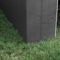Outsunny Abrigo de jardim tenda de armazenamento exterior abrigo para bicicleta garagem para bicicleta lona em PE metal 2,4 x 1,8 x 1,9 m cinza escuro(m-5)