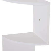 HOMCOM Estante de Canto de Parede em Forma de Zigzag 20L x 20l x 126H cm 5 Níveis Madeira Branca(m-4)