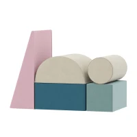 AIYAPLAY Parcours motricité bébé 5PCS, module en mousse souple avec housse en velours, multicolore(m-6)