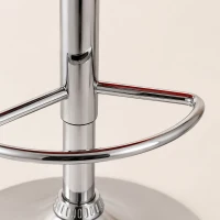 HOMCOM Lot de 2 tabourets de bar chaises de bar hauteur réglable dossier et repose-pieds pivotant à 360° 46x41x76-96cm rouge(m-12)