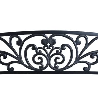Outsunny Banco de Jardim para terraço em Aço Ferro Fundido Preto 2 Lugares 127 x 60 x 87 cm Carga Máx 240 kg(m-4)