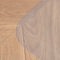 HOMCOM Alfombrilla Protectora para Suelos Alfombrilla para Silla de Oficina para Suelo Enmoquetado 90x120 cm Transparente(m-9)