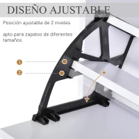 HOMCOM Armario de Zapatos Zapatero Moderno con 3 Cajones Capacidad de 18 Pares de Zapatos para Pasillo 60x26x124 cm Blanco(m-6)