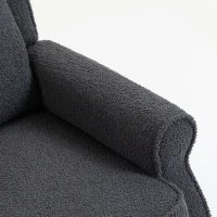 HOMCOM 132° Recliner Armchair, with Extended Footrest - Dark Grey(m-11)