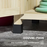 Outsunny Table de rempotage table de jardinage placard et étagères et plateau patins antidérapants 90,5x41x124,5cm bois naturel(m-6)