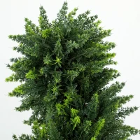 HOMCOM Decorative Artificial Plants Set of 2, UV Resistant Fake Plants in Pot for Indoor Outdoor Decor, 120 cm, Deep Green(m-11)
