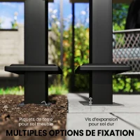 Outsunny Pergola de Jardin Tonnelle de Terrasse Toit Rétractable Structure Métallique Ultra-Stable UV50+ 570x295x221cm Beige(m-7)