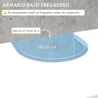kleankin Mueble Bajo Lavabo de Pie con 2 Puertas y Estantes Ajustables Antivuelco Estilo Moderno 90x30x60 cm Blanco(m-4)