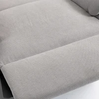 HOMCOM Power lift recliner chair with Massage and Heat, Terry Cloth Electric Lift Chair with Spring Cushion, Light Grey(m-11)