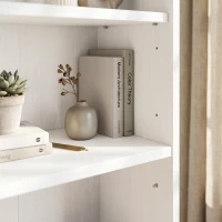 HOMCOM Estantería de almacenaje con 3 compartimentos y estante regulable, 60 x 24 x 93 cm, blanco(m-11)