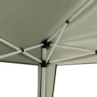 Outsunny 3 x 3M Pop Up Gazebo, Height Adjustable, Garden Marquee Party Tent Wedding Canopy Shelter with Carrying Bag, Green(m-8)