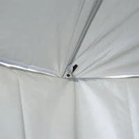 Outsunny Guarda-sol de praia Ø 2,2 x 2,2 m proteção UV, saco de transporte, estacas e lastros integrados creme(m-5)