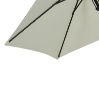 Outsunny Guarda-sol de jardim inclinável com acionamento manual e ventilação em metal e poliéster de alta densidade 180g/m² cinza claro(m-5)