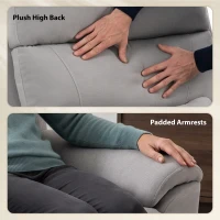 HOMCOM Power lift recliner chair with Massage and Heat, Terry Cloth Electric Lift Chair with Spring Cushion, Light Grey(m-8)