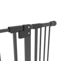 PawHut Barrière de sécurité animaux de 104,1H cm avec porte fermeture automatique système de double verrouillage noir(m-12)