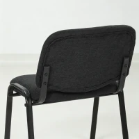 HOMCOM Meeting Chair, Stackable Ergonomic Office Chair with Padded Seat, Curved Backrest for Conference Room, Black(m-10)