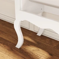 HOMCOM Zapatero Estrecho con 2 Cajones Abatibles Estantes Ajustables para 16 Pares de Zapatos 84x29x109 cm Blanco(m-9)